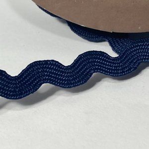 Navy Blue Ric Rac Trim Ribbon Offray 12 Rolls Craft Scrapbook Card Making Gifts